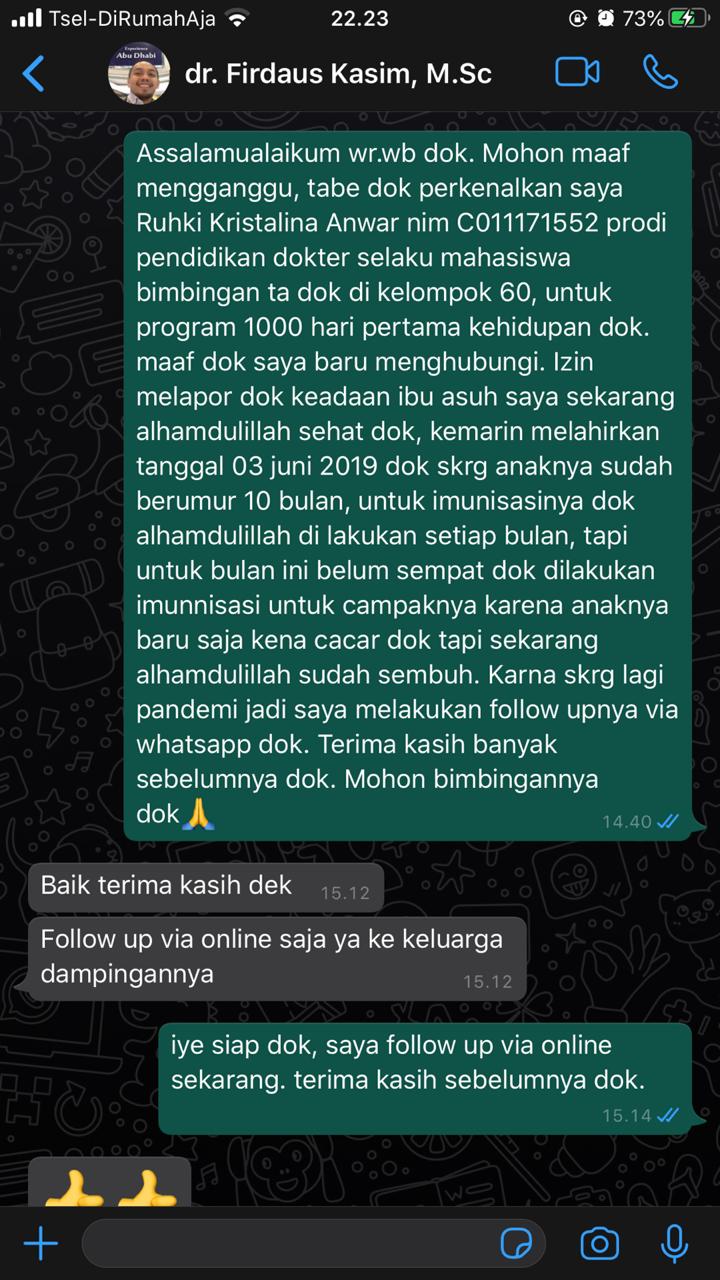 Diskusi dengan pembimbing